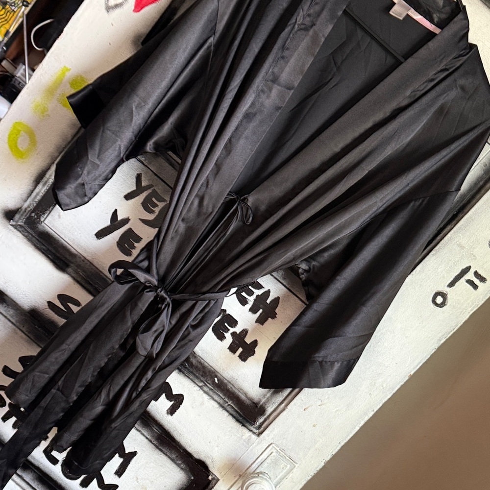 Victoria's Secret Black Satin Robe - Picture 3 of 9
